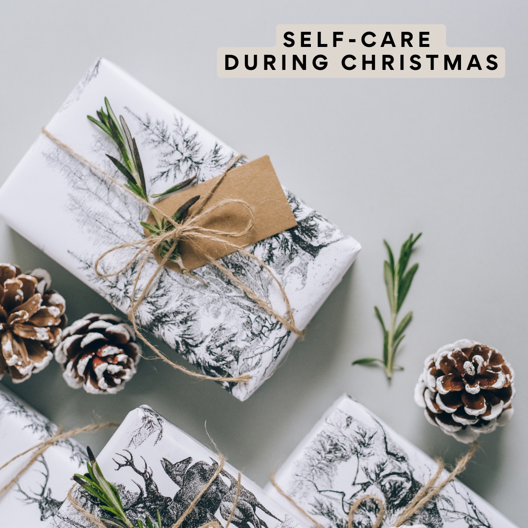 Self-care tips for a more mindful Christmas blog feature image viederma